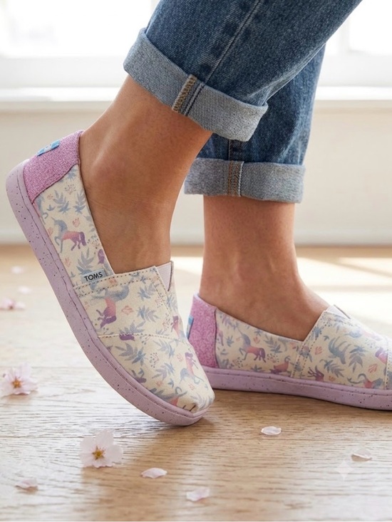 Toms Other - TOMS Kids Unicorn Canvas Slip-Ons in Pastel Pink and Blue
